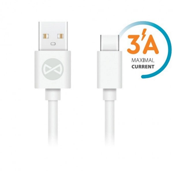 Forever kabel USB - USB-C 1,0 m 3A, Vit