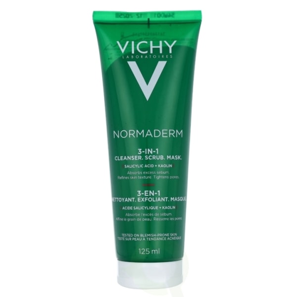 Vichy Normaderm Cleanser 3 In 1 Acne Treatment 125 ml Scrub+ Cle
