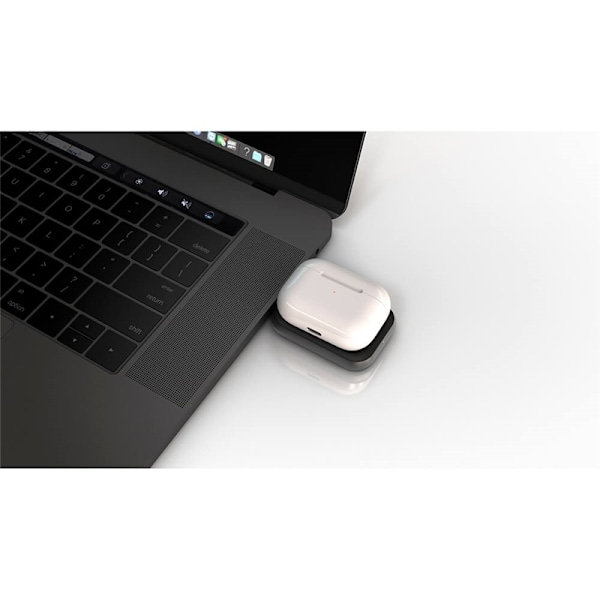Zens Single Airpods Watch Lader Qi USB-C Aluminium Sort
