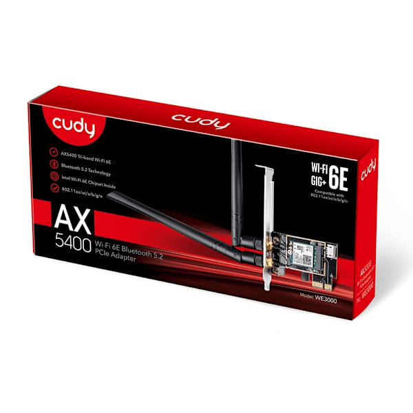 CUDY Adapter PCI-E WE3000 AX5400 Wi-Fi 6