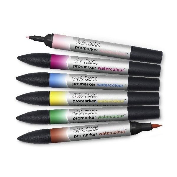 WINSOR Watercolour marker set, floral tones 6pcs