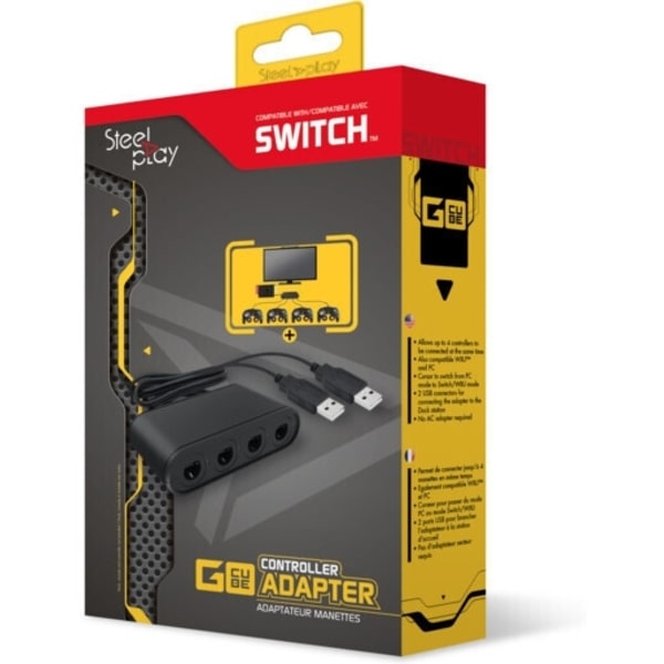 Steelplay GameCube Controller Adapter - fyra-ports adapter, Swit