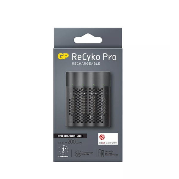 GP ReCyko Pro Laturi USB/4xAA 2000mAh (PB)