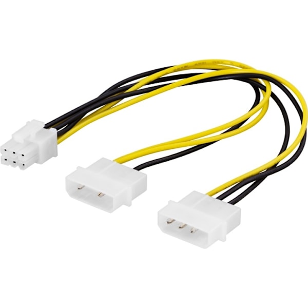Adapterikaapeli 2x4-pin - 6-pin PCI Express, 25cm