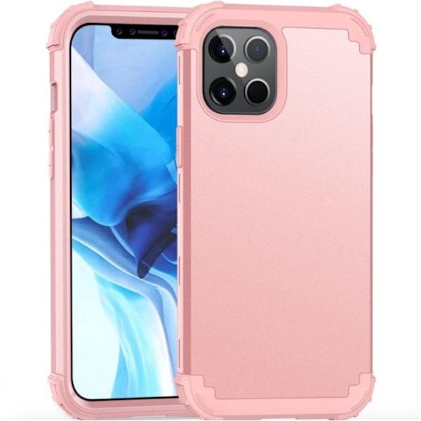 Iskunkestävä kuori iPhone 12 miniin, vaaleanpunainen Rosa