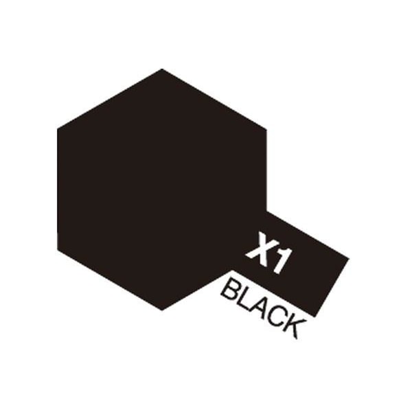TAMIYA Acrylic Mini X-1 Black (Gloss) Svart