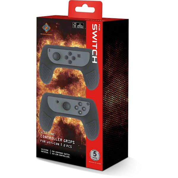 DELTACO GAMING - Silicone Controller Grips för Nintendo Switch Joy-Con, svart