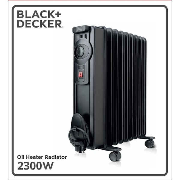 BLACK+DECKER Olieradiator 2300W Sort