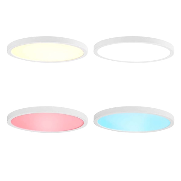 Nedis SmartLife Kattovalo | Wi-Fi | Lämpimästä kylmään valkoiseen / RGB | Pyöreä | Halkaisija: 290 mm | 1800 lm | 2700 - 6500 K | IP20 | Energialuokka