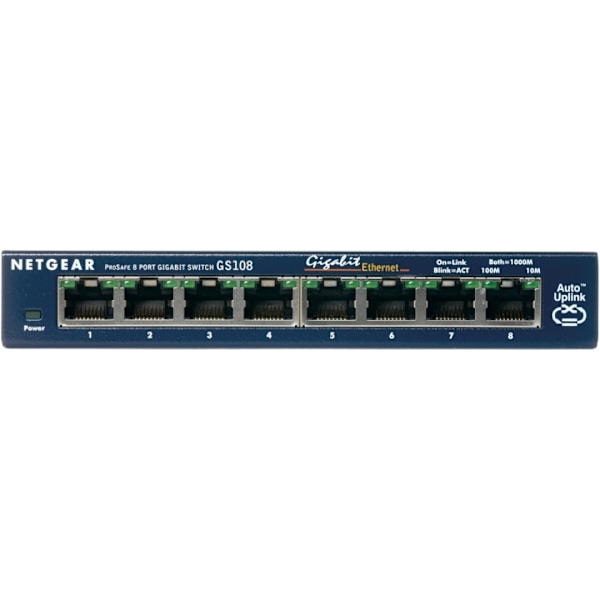 Netgear ProSafe 8-Port Gigabit Desktop Switch Ohanterad Blå