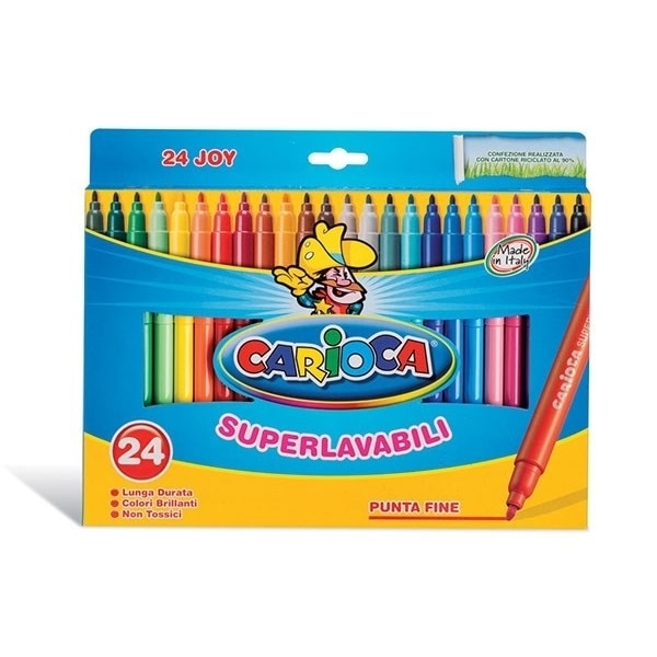 CARIOCA Tusch fine tip 24stk assorteret