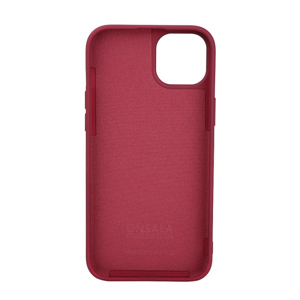 ONSALA Back Sil Touch Recycled MagSerie iPhone 15 Plus Deep Red Röd