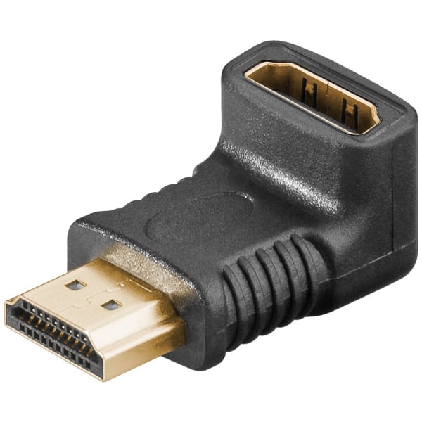 Goobay HDMI™-vinkeladapter, Guldpläterad (4K @ 60 Hz) HDMI™-utta