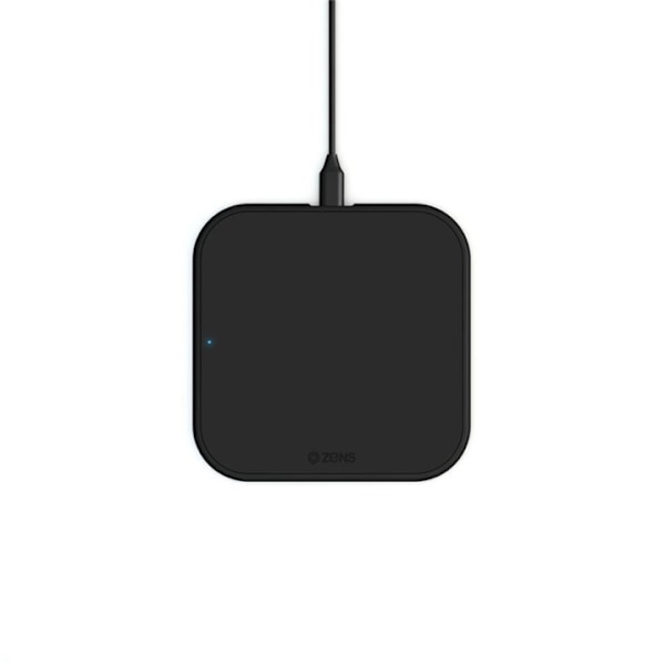 ZENS Essential Single Lader Qi 10W Sort 5mm Slim (Apple + Samsung QC) Sort