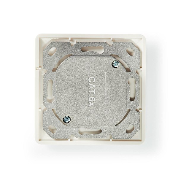 Nedis Netværksvægboks | In-wall | 2-Port port(s) | CAT6a | Lige | Hun | Guldplateret | PVC | Hvid | Plastikpose