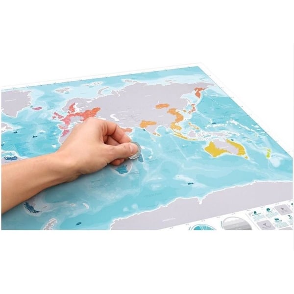 Ocean Scratch Map - karta där du skrapar de platser du besökt