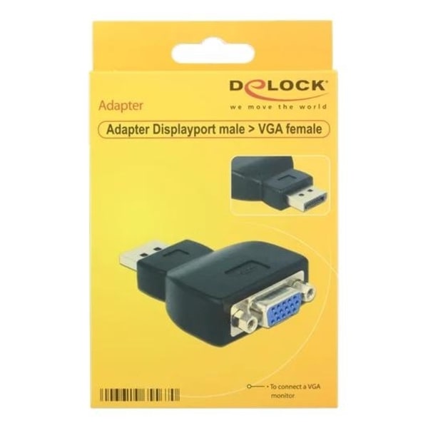 DeLOCK Adapter Displayport 1.1 male > VGA female black