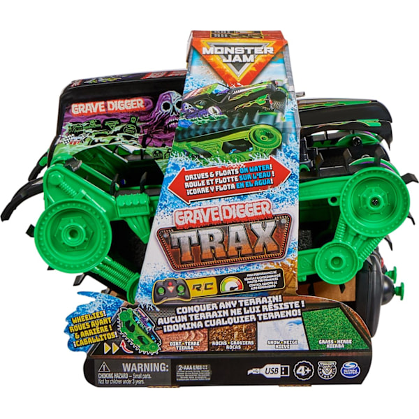 Monster Jam Grave Digger Trax - kauko-ohjattava ajoneuvo 1:15