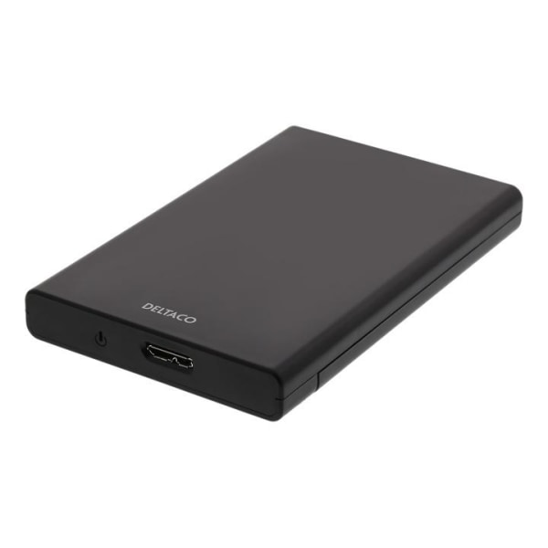 DELTACO Externt hårdiskkabinett, USB 3.0, skutbar lucka, 2,5" HD