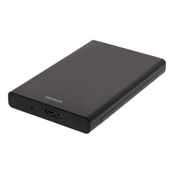 DELTACO ulkoinen SATA-kiintolevykotelo, 2,5", USB 3.1 Gen 1, musta