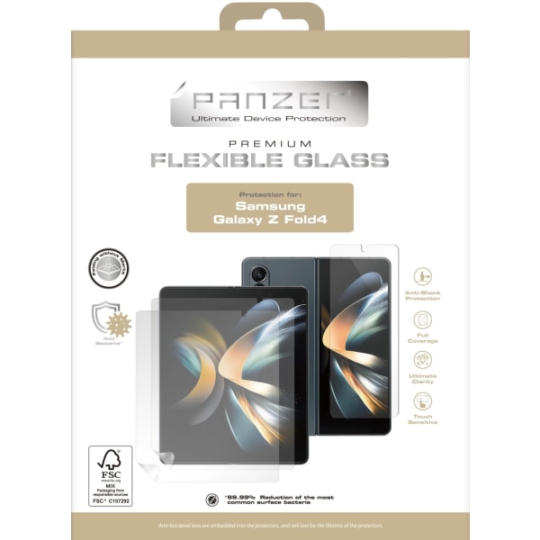 panzer Samsung Galaxy Z Fold4 Flex Hybrid Film and Tempered Glas Transparent