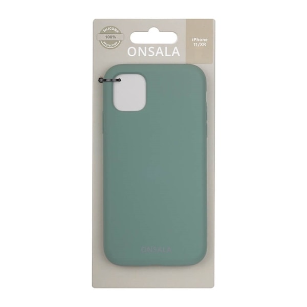 Onsala Suojakuori Silikooni Pine Green - iPhone 11 / XR Grön