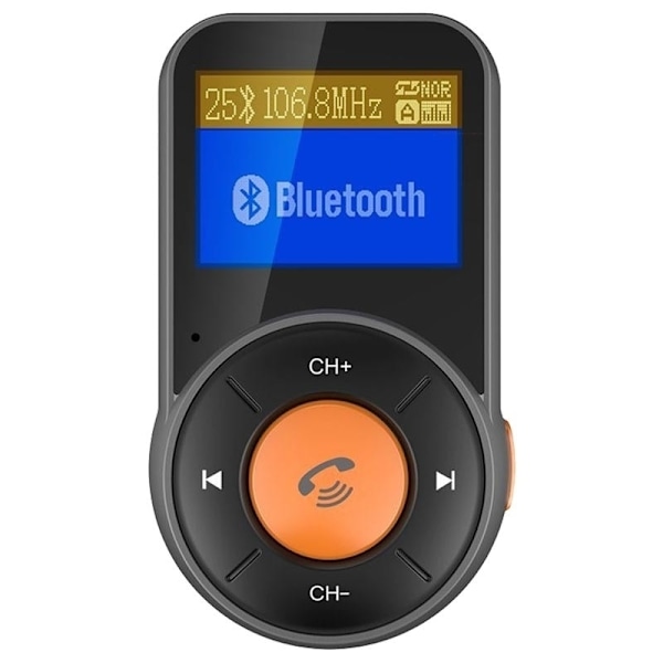 BT76 FM sändare med Dual USB laddare QC3.0+2.4A, Svart