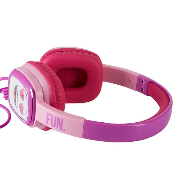 Emoji Hörlur Flip'N'Switch Junior On-Ear Trådad Rosa 80dB Rosa