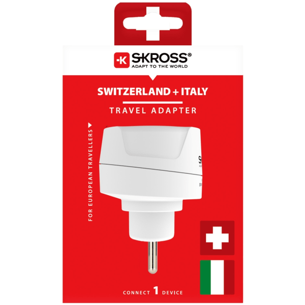 SKROSS El-Adapter Europa -> Schweiz, Italien & Brasilien
