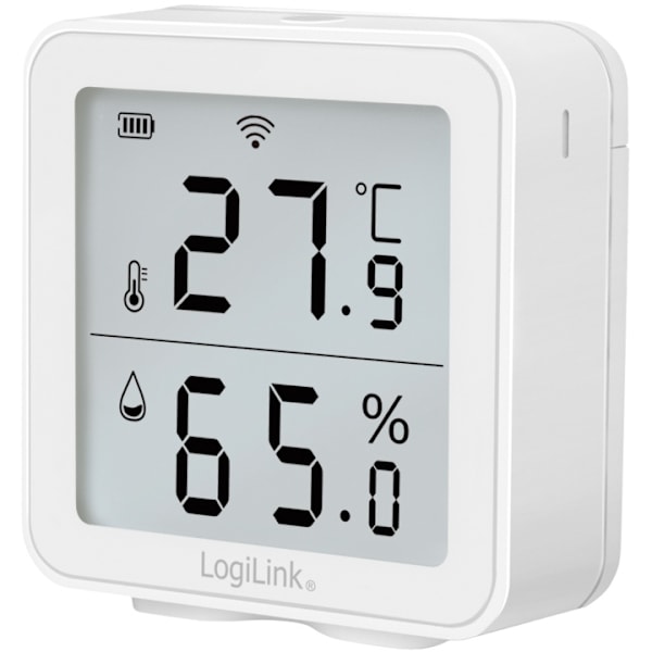 LogiLink Smart Temp- & luftfuktighetssensor Wifi Tuya