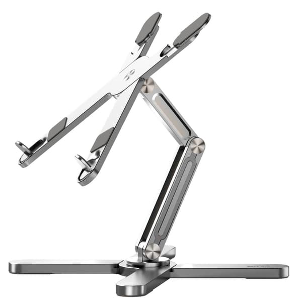 Höj- och sänkbart laptopstativ, vikbart, vridbart 360°, Silver