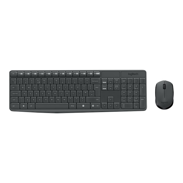 Logitech MK235 tangentbord RF Trådlös QWERTY Amerikanskt internationellt Grå
