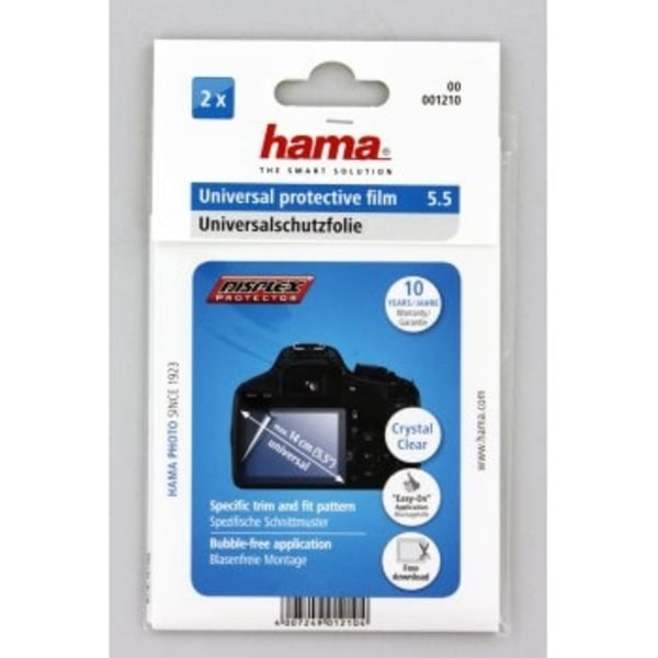 Hama Displayfolie Universal Premium Upp till 5,5tum 2-pack