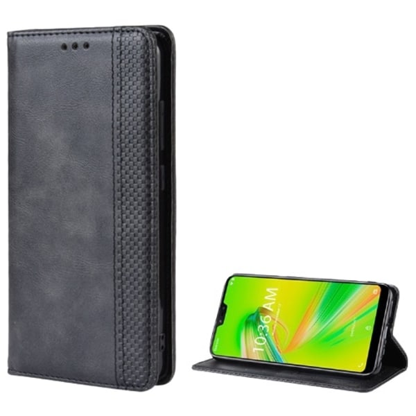 PU leather case with card slots for iPhone 15 Pro, Black Svart