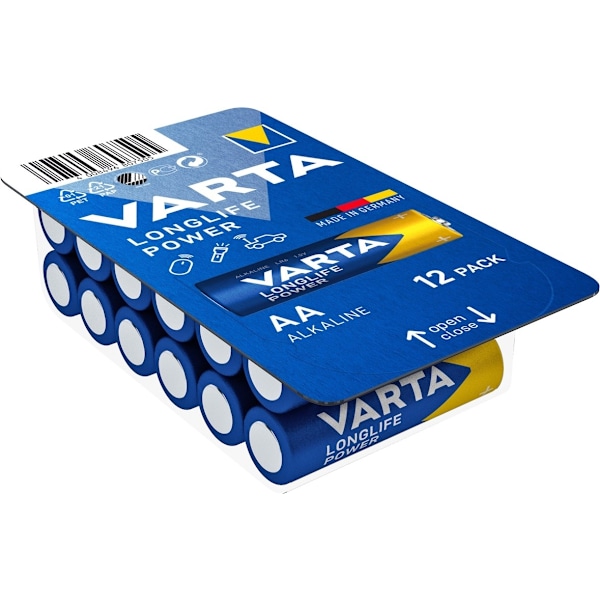 Varta LR6/AA (Mignon) (4906) batteri, 12 st. box alkaliskt manganbatteri, 1,5 V