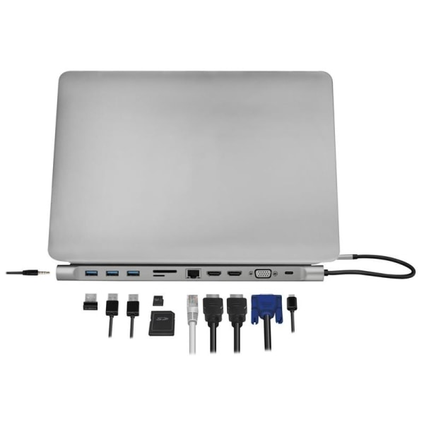 LogiLink USB-C-Docka 11-in-1 HDMI/VGA/R