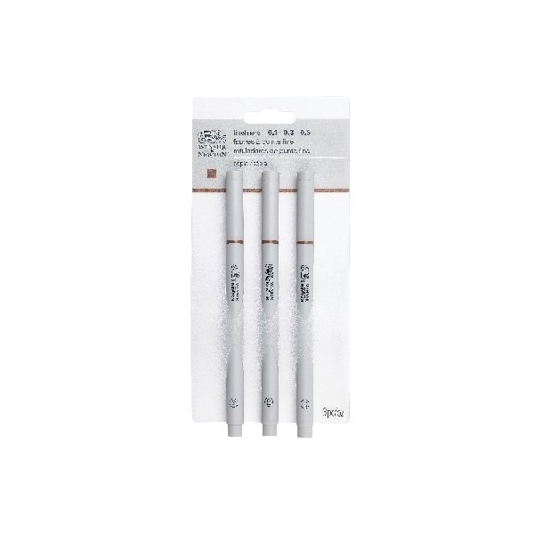 WINSOR Fineliner set sepia (0,1/0,3/0,5) 3pcs ass
