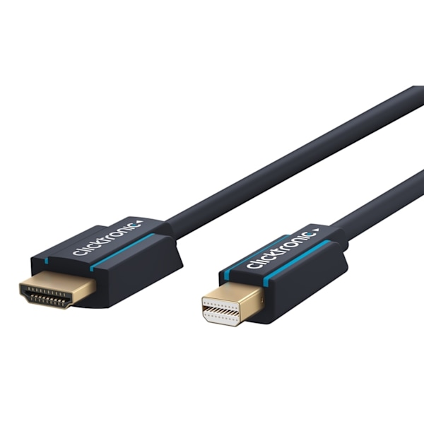 ClickTronic Aktiv adapterkabel från mini DisplayPort™ till HDMI™ premiumkabel | 1x mini DisplayPort™-kontakt >> 1x HDMI™-kontakt | 1,0 m | UHD 4K @ 30