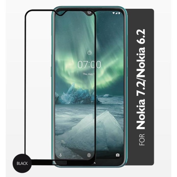 Gear Panssarilasi 2,5D Full Cover Nokia 7.2 Transparent