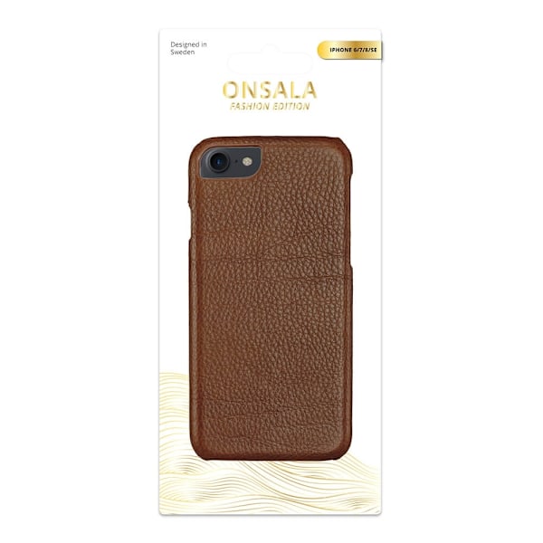 ONSALA Mobilcover Brun Læder iPhone 6/7/8/SE2020/22 Brun