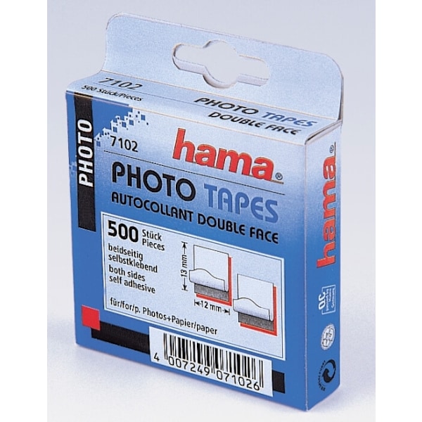 Hama Etiketter Dubbelhäftande 500 st Skyltförpackning 10 st