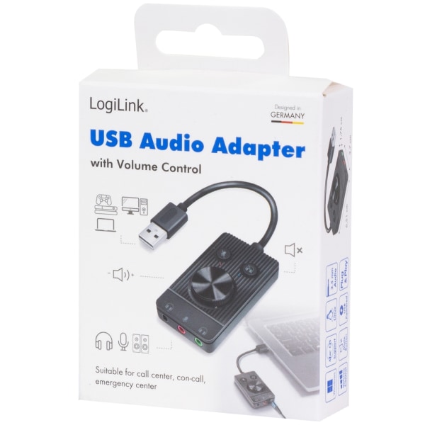 LogiLink USB-ljudkort med volymkontroll