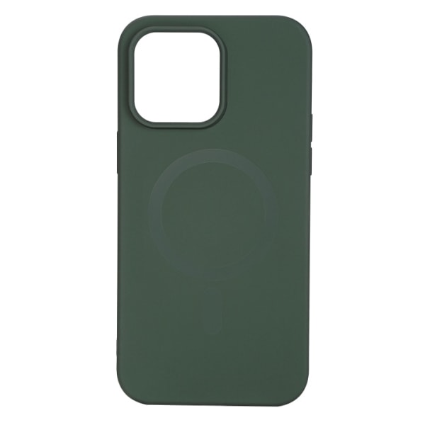 Essentials iPhone 14 Pro Max Silicone Mag takakuori, vihreä Grön