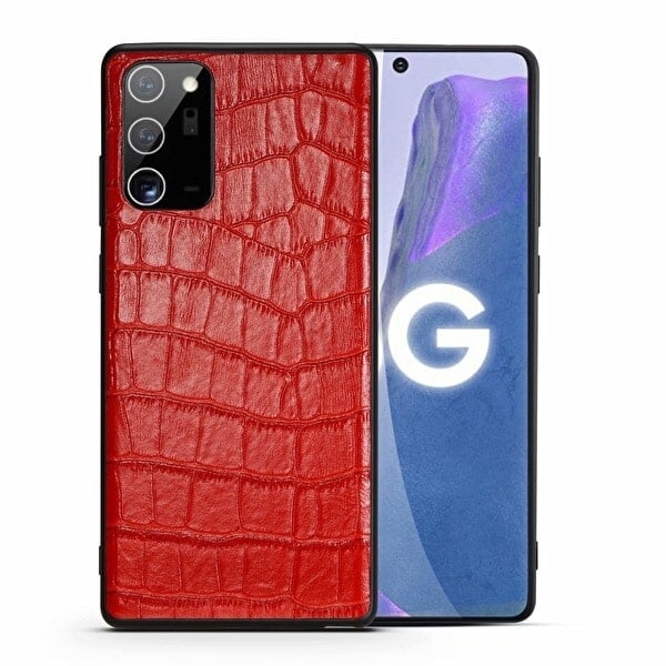 Etui i kunstlæder til Samsung S21 Plus Röd