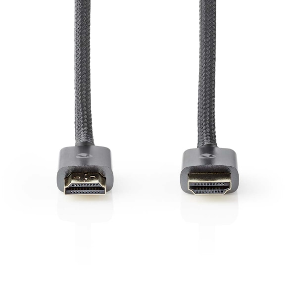Nedis Ultra High Speed ​​HDMI ™ kabel | HDMI™ Kontakt | HDMI™ Kontakt | 8K@60Hz | 48 Gbps | 2.00 m | Rund | 6.3 mm | Antracit / Grått Med Metall | Kar