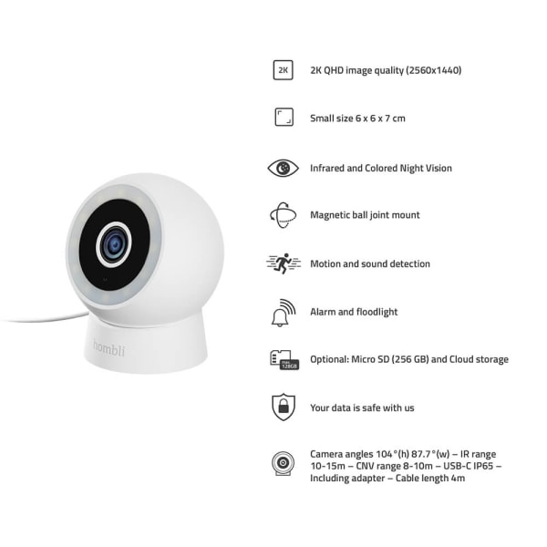 HOMBLI Smart Outdoor Cam White