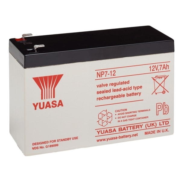 Yuasa Blybatteri 12 V, 7,0 Ah (NP7-12L) Blybatteri
