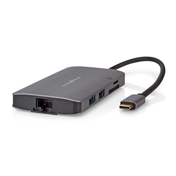 Nedis USB Multi-Port Adapter | 7-i-1 | USB 3.2 Gen 1 | USB-C™ Hane | HDMI™ Utgång / Micro SD / RJ45 Hona / SD / USB-C™ Hona / 3x USB-A Hona | 5 Gbps |