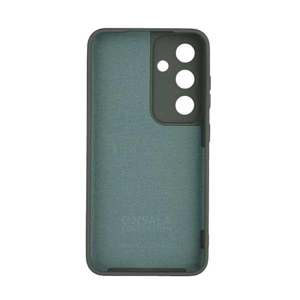 Onsala Mobilskal med Silikonfølelse Olive Green - Samsung S24 5G Grön
