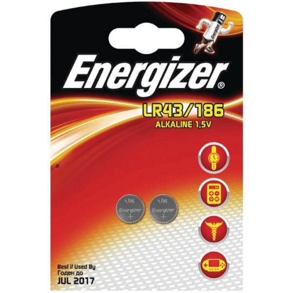 Energizer Alkaline batteri LR43 1.5V 2-pack (639319)